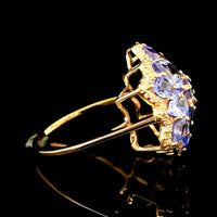 3.59 Ct Pear Tanzanite 14K Gold Ring