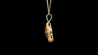 2.76 Ct Round Multi Sapphire 14K Gold Pendant