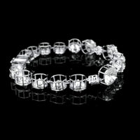 35.91 Ct Round Lab Grown Diamond 14K Gold Bracelet
