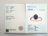 1.63 Ct Oval Mixed Cut Natural Sapphire 14K Gold Ring