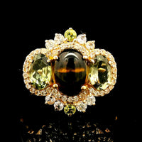 2.92 Ct Oval Tourmaline 14K Gold Ring