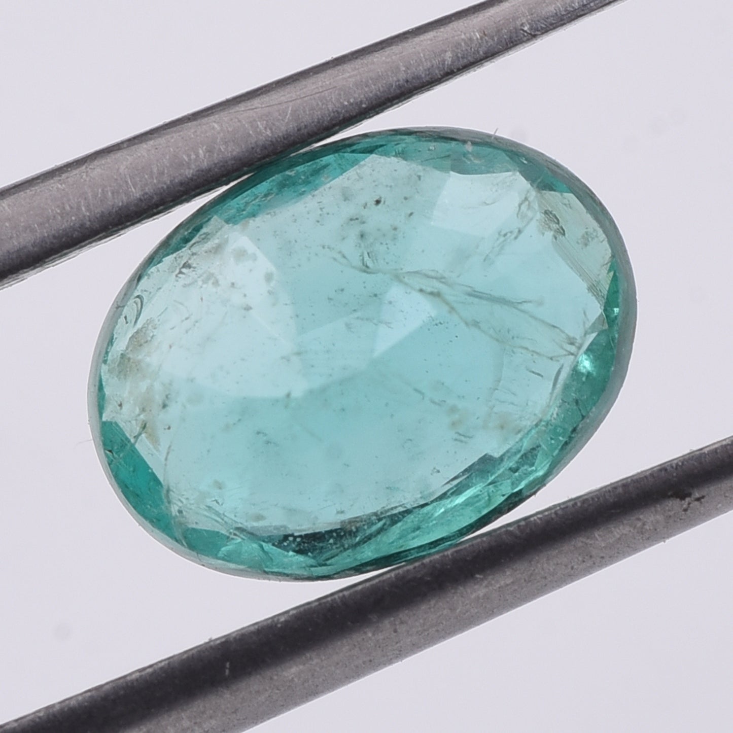 1.45 Natural Beryl Emerald Oval Mixed Cut Gemstone
