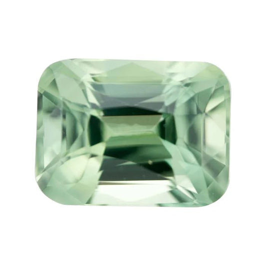 1.00 Carats Green Sapphire Cushion Loose Gemstone