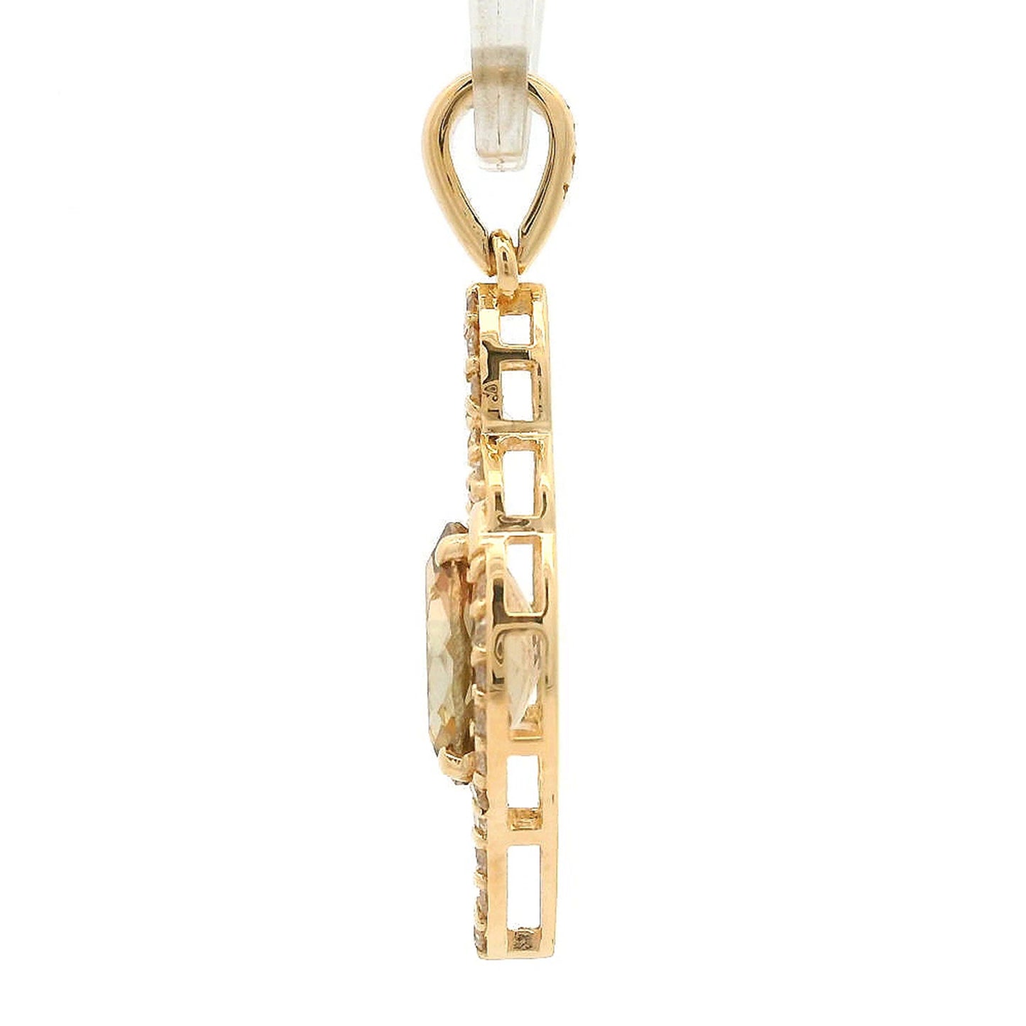 1.46 Ct Oval Tourmaline 14K Gold Pendant