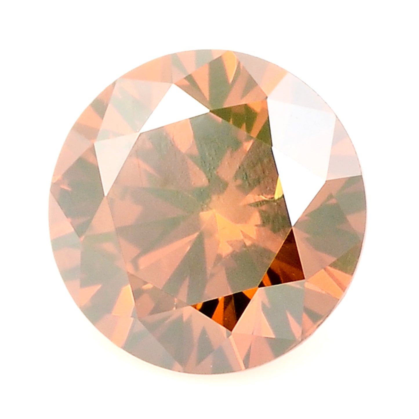0.38 Red Diamond Round Loose Gemstone
