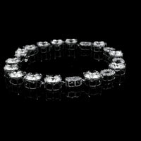 26.04 Ct Round Lab Grown Diamond 14K Gold Bracelet