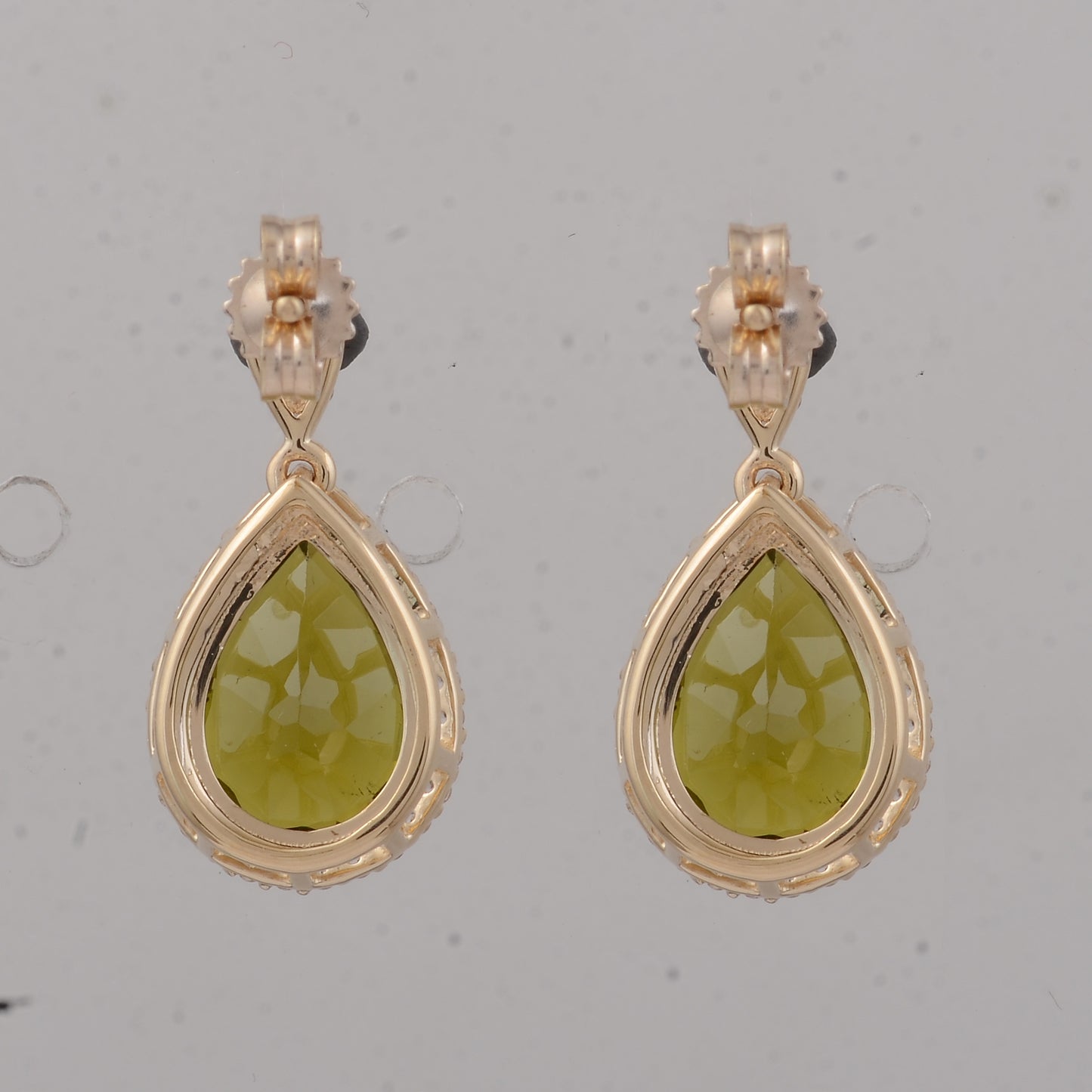 3.45 Ct Pear Tourmaline 9K Gold Earrings