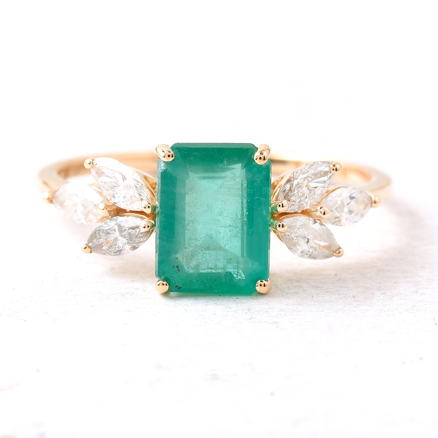 1.95 Ct Octagon Emerald 14K Gold Ring