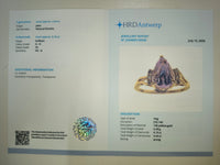 4.59 Ct Pear Natural Kunzite 14K Gold Ring
