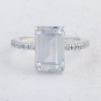 9.86 Ct Octagon White Cz 925 Sterling Silver Ring