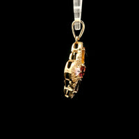 1.28 Ct Square Tourmaline 14K Gold Pendant