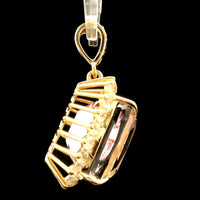 9.95 Ct Cushion Kunzite 14K Gold Pendant