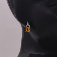 1.34 Ct Cushion Mixed Cut Natural Fire Opal 14K Gold Earrings