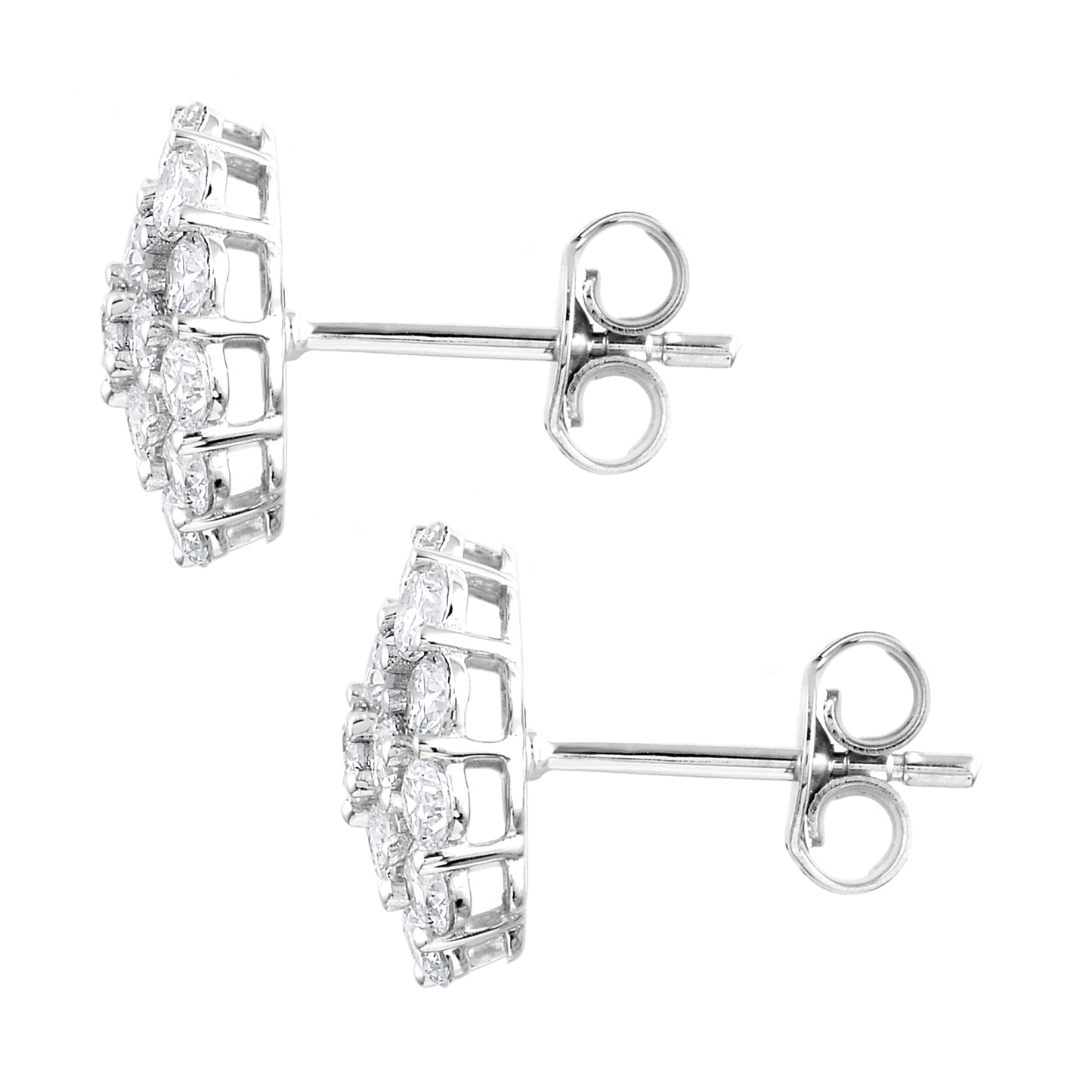 2.17 Carats Lab Grown Diamond 14K Gold Earrings