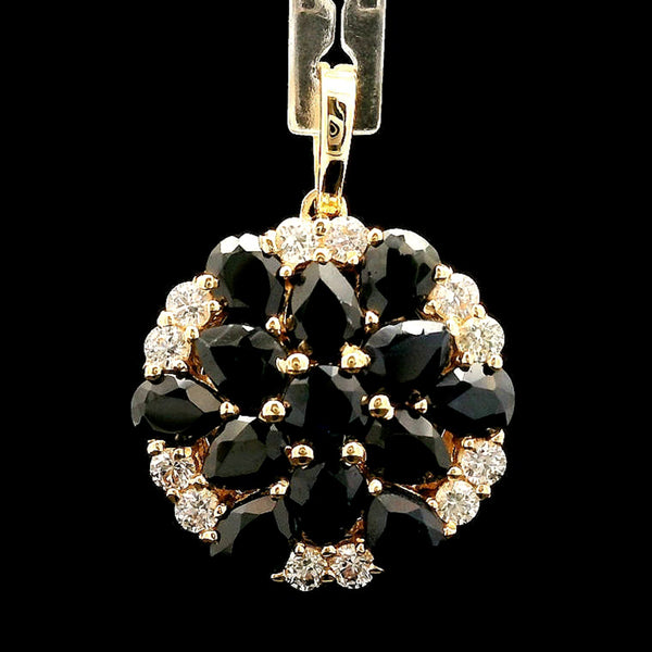 3.37 Ct Pear Sapphire 14K Gold Pendant