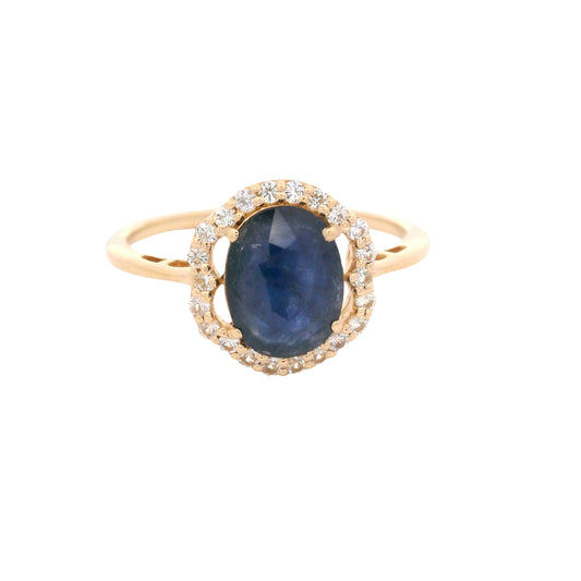 1.62 Ct Oval Sapphire 14K Gold Ring