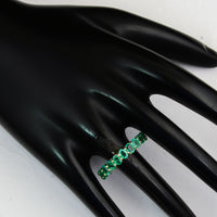 3.57 Ct Oval Mixed Cut Natural Beryl Emerald 14K Gold Ring