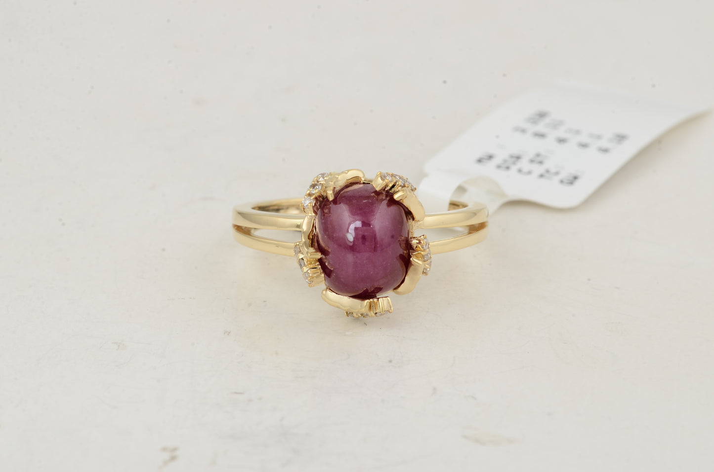 4.21 Ct Cushion Ruby 14K Gold Ring