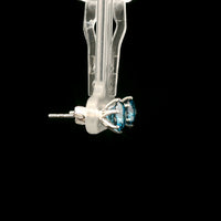2.07 Carats Blue Lab Grown Diamond 14K Gold Earrings