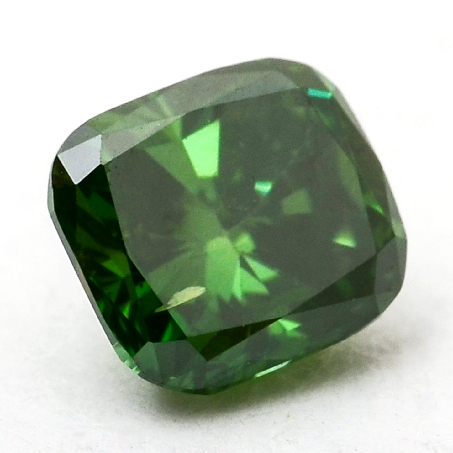 0.34 Green Diamond Cushion Loose Diamond