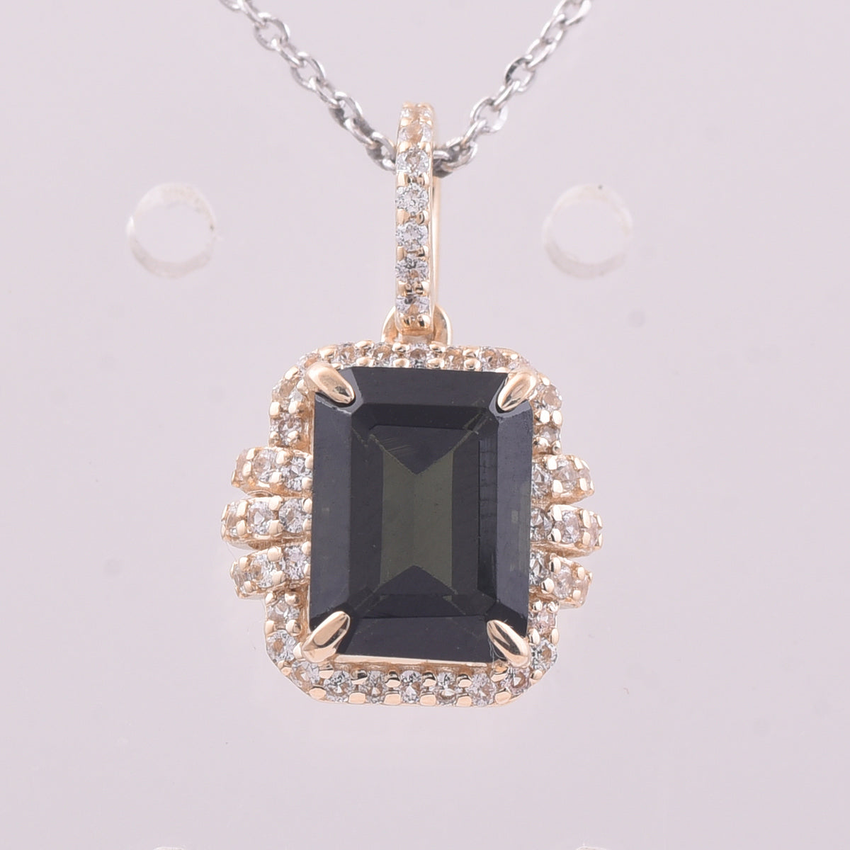 2.07 Ct Octagon Tourmaline 9K Gold Pendant