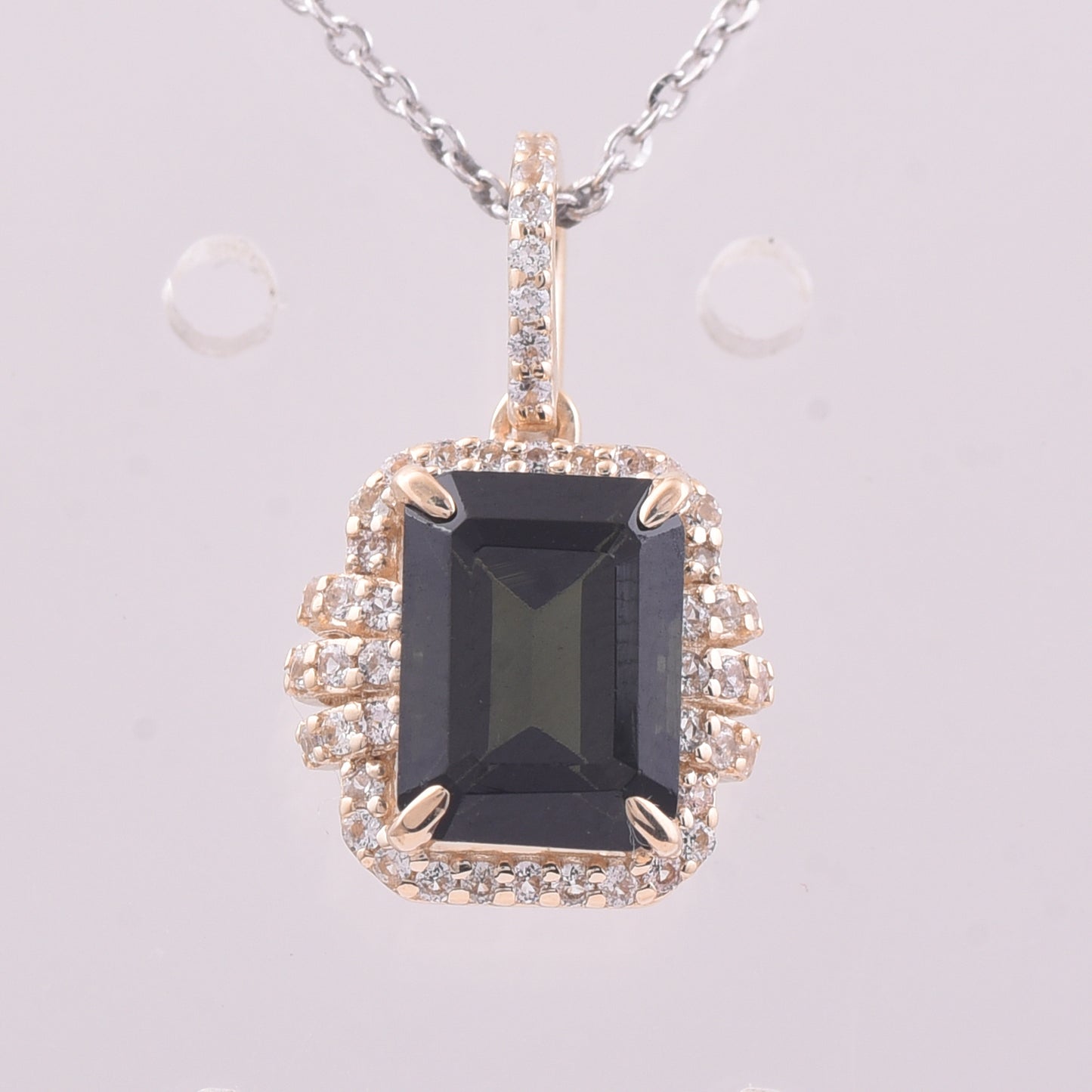 2.07 Ct Octagon Tourmaline 9K Gold Pendant