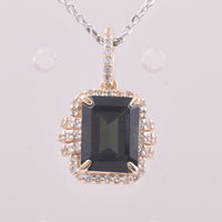 2.07 Ct Octagon Tourmaline 9K Gold Pendant