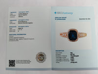2.10 Ct Cushion Mixed Cut Natural Sapphire 14K Gold Ring