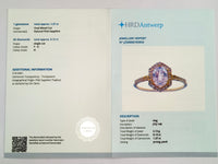 1.49 Ct Oval Mixed Cut Natural Pink Sapphire 14K Gold Ring
