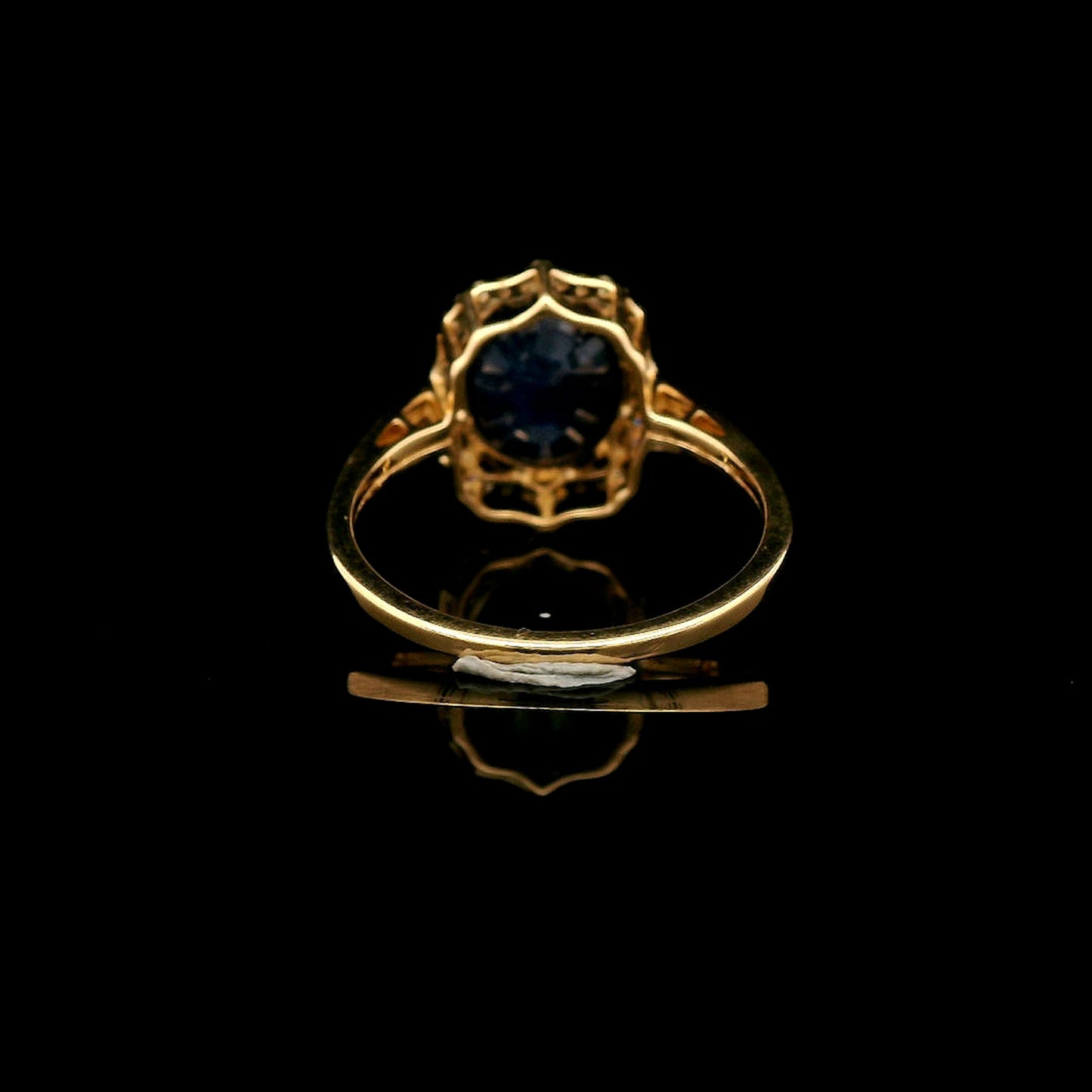 4.23 Ct Oval Mixed Cut Natural Sapphire 14K Gold Ring
