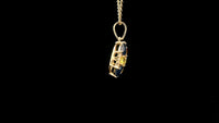 1.95 Ct Trillion Sapphire 14K Gold Pendant