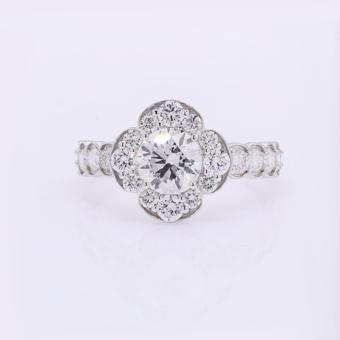 1.90 Carats Lab Grown Diamond 14K Gold Ring