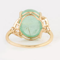 8.55 Ct Oval Emerald 14K Gold Ring