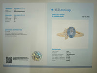1.34 Ct Oval Natural Aquamarine 14K Gold Ring