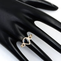 1.67 Ct Pear Mixed Cut Natural Corundum Sapphire 14K Gold Ring
