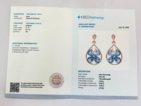 2.27 Ct Pear Natural Tanzanite 14K Gold Earrings
