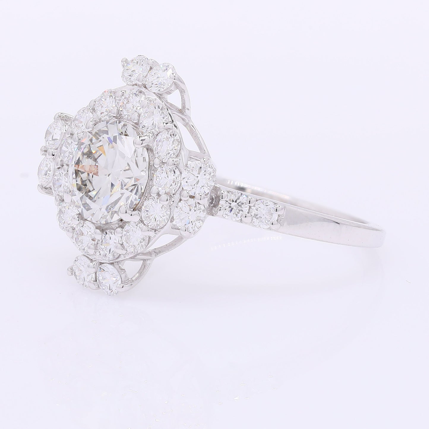 1.99 Carats Lab Grown Diamond 14K Gold Ring