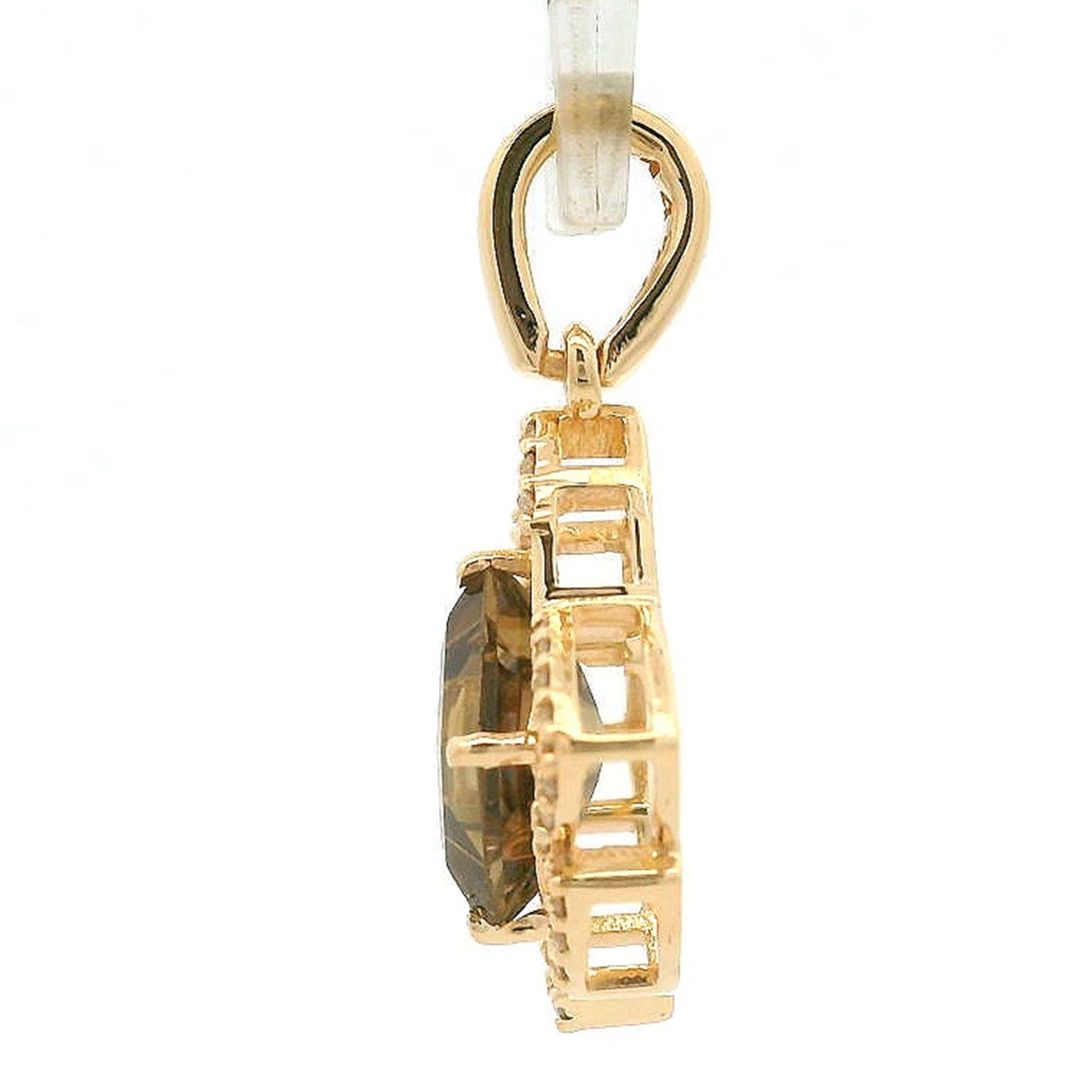 1.19 Ct Square Tourmaline 14K Gold Pendant