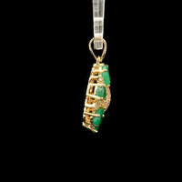 1.89 Ct Pear Emerald 14K Gold Pendant