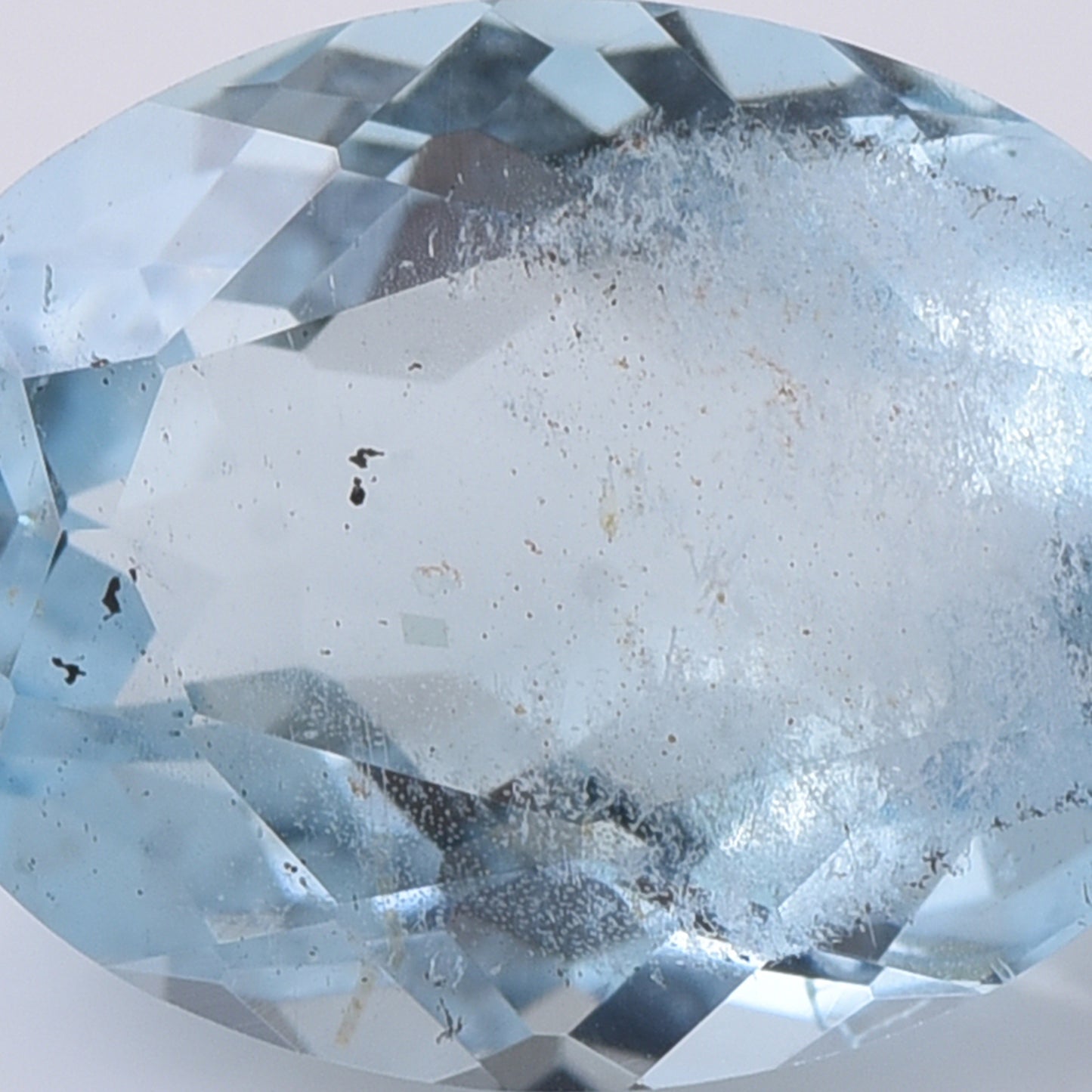 3.87 Natural Beryl Aquamarine Oval Mixed Cut Gemstone