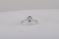 1.39 Carats Blue Lab Grown Diamond 14K Gold Ring