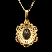 2.68 Ct Oval Tourmaline 14K Gold Pendant