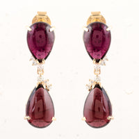 14.45 Ct Pear Tourmaline 14K Gold Earrings