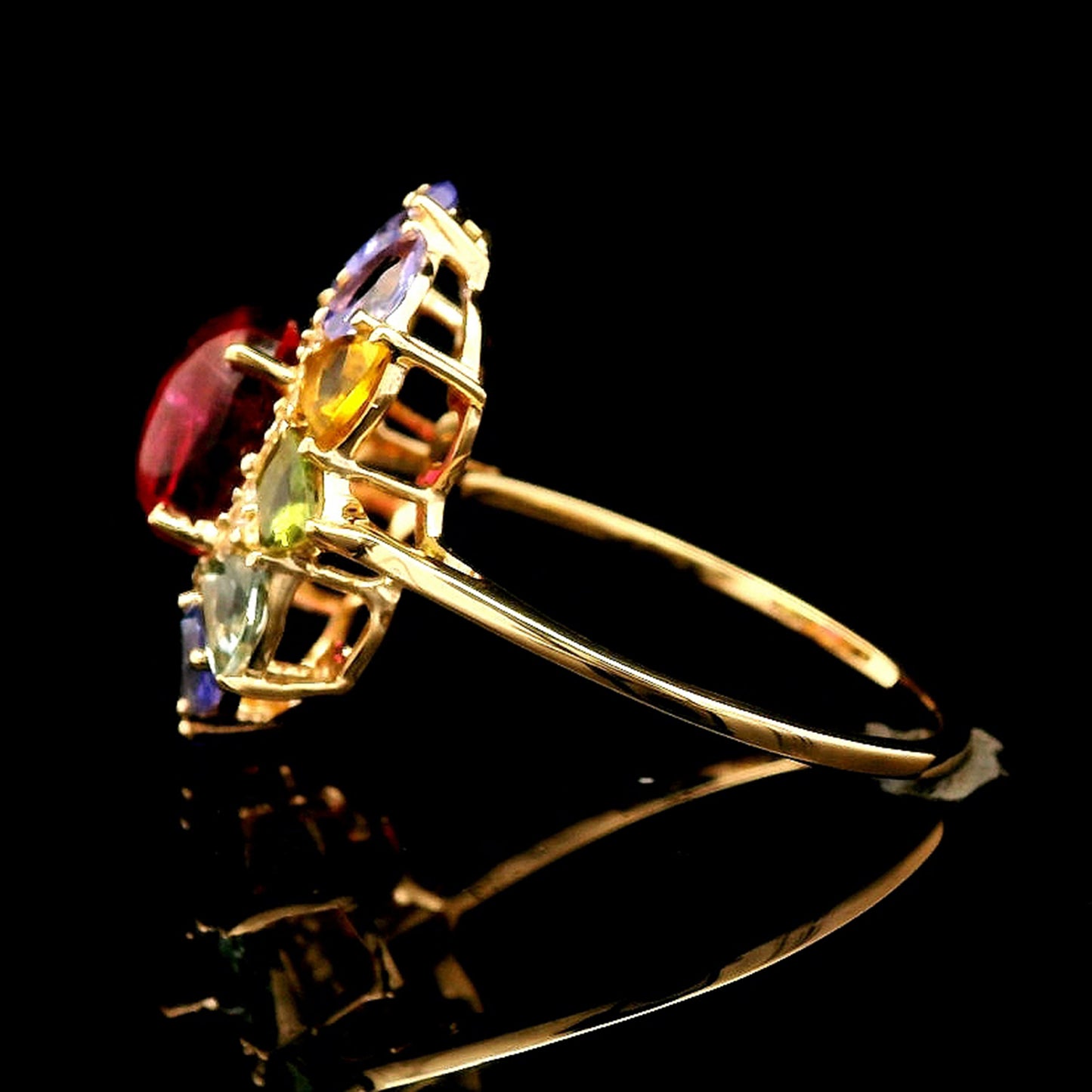 3.33 Ct Oval Tourmaline 14K Gold Ring