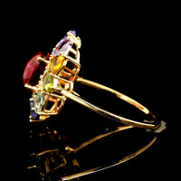 3.33 Ct Oval Tourmaline 14K Gold Ring