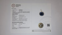 9.62 Ct Oval Mixed Cut Natural Corundum Sapphire 14K Gold Pendant