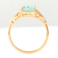 1.94 Ct Octagon Step Cut Natural Emerald 14K Gold Ring