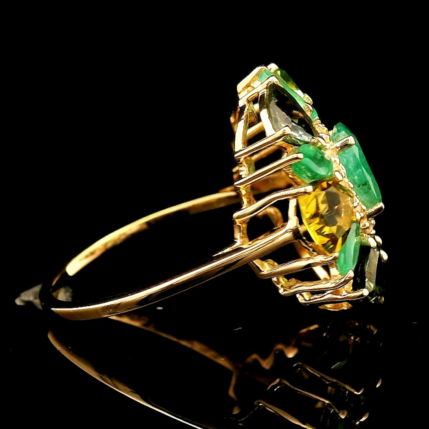 5.41 Ct Oval Emerald 14K Gold Ring