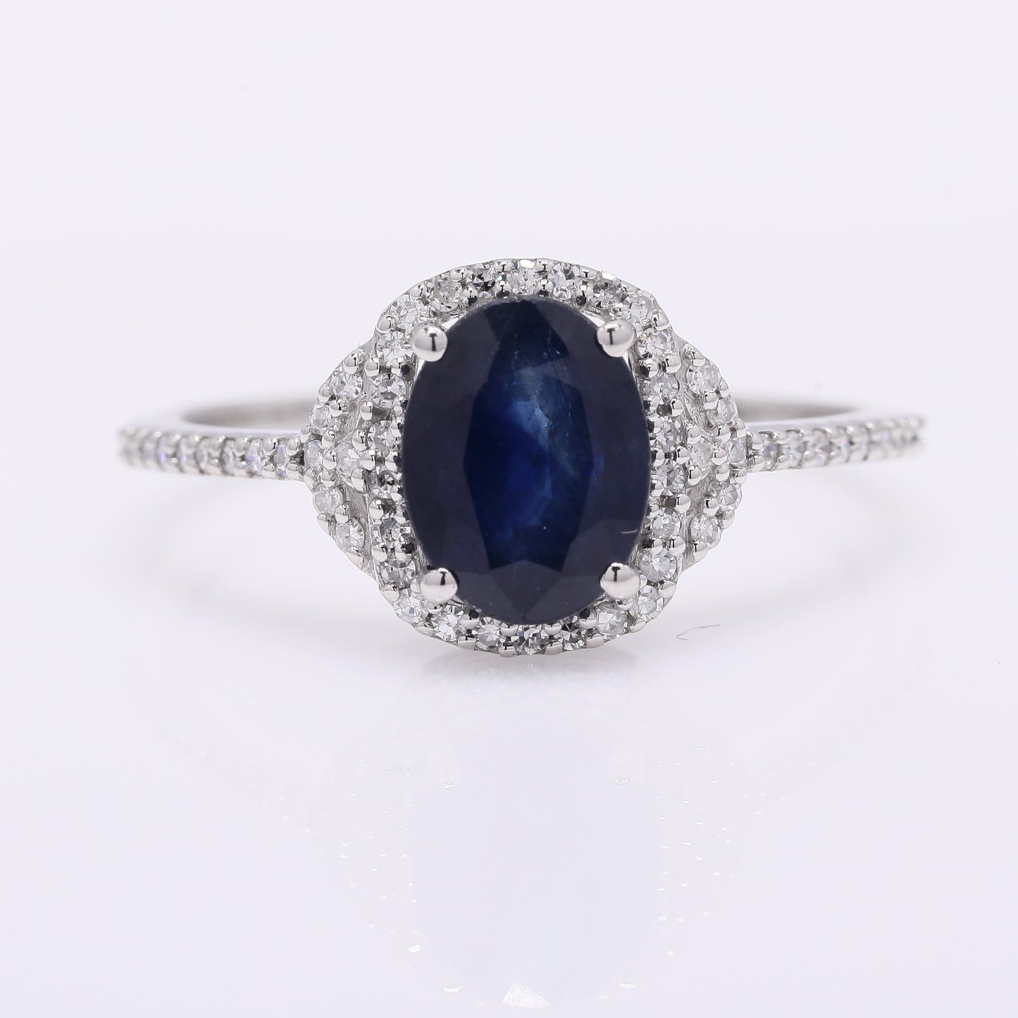 1.87 Ct Oval Mixed Cut Natural Sapphire 950 Platinum Ring