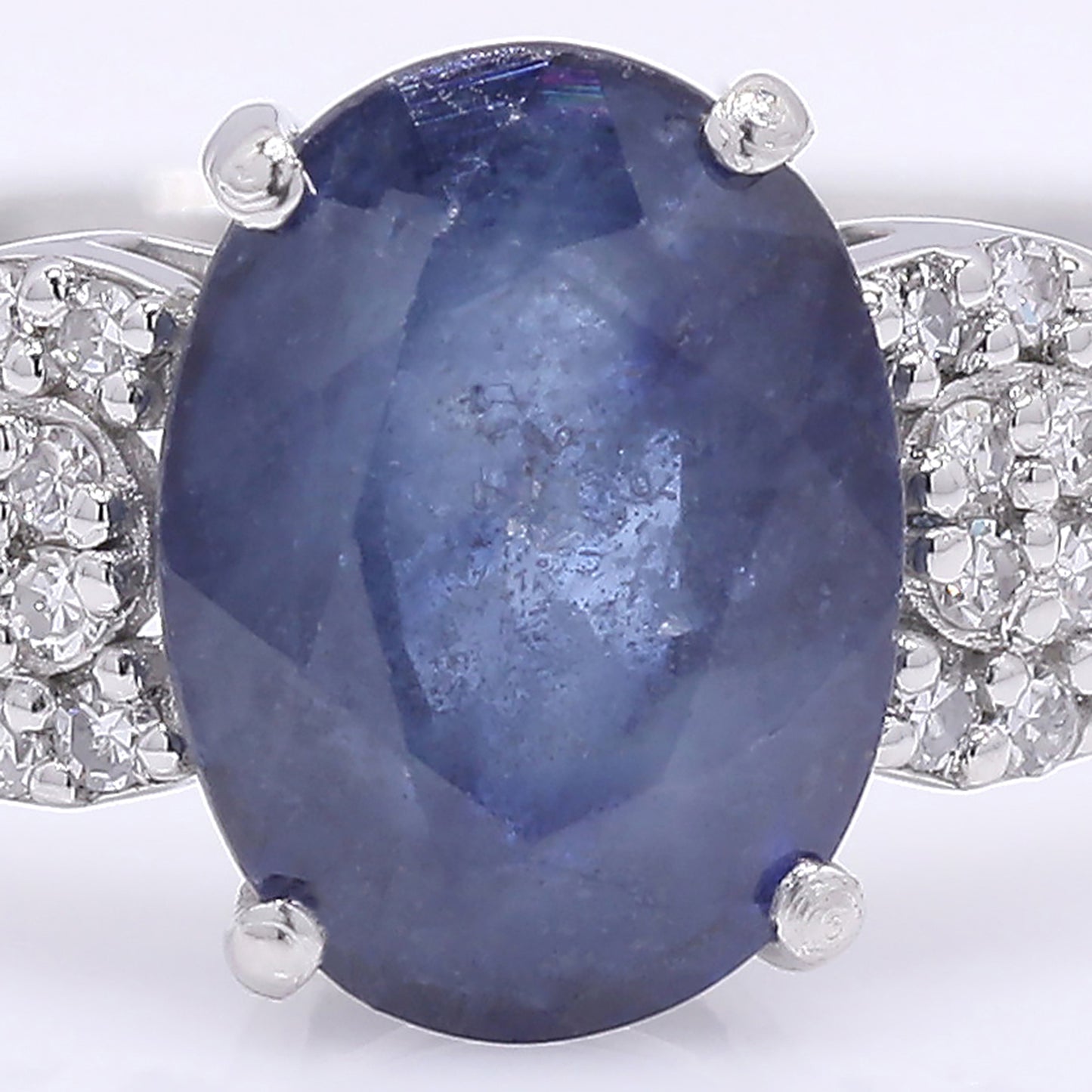 1.75 Ct Oval Mixed Cut Natural Sapphire 950 Platinum Ring